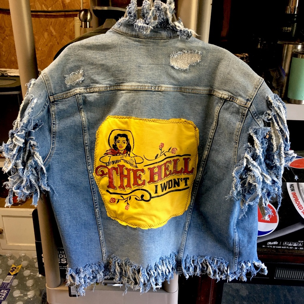 Old Navy -blue Jean jacket -extra large
